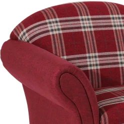 Wohnen Chaiselongue mit Karostoff in Rot - Lyatea