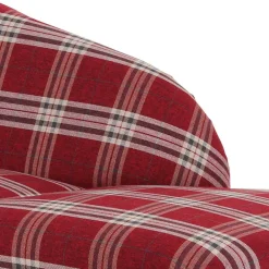 Wohnen Chaiselongue mit Karostoff in Rot - Lyatea