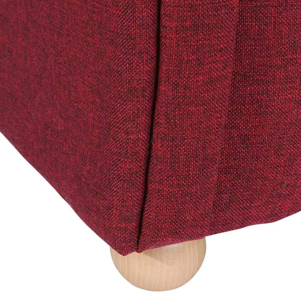 Wohnen Chaiselongue mit Karostoff in Rot - Lyatea
