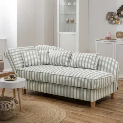 Wohnen Sofas|Sofa*Chaiselongue mit Streifenmuster - Texicano