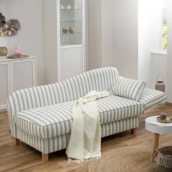 Wohnen Sofas|Sofa*Chaiselongue mit Streifenmuster - Texicano