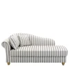 Wohnen Chaiselongue mit Streifen in Weiß Braun - Adendro