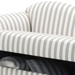 Wohnen Chaiselongue mit Streifen in Weiß Braun - Adendro