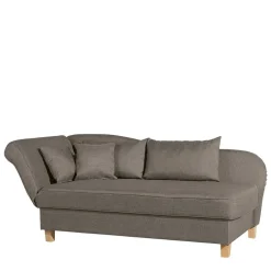 Wohnen Sofas|Sofa*Chaiselounge in Beigegrau mit Buche - Senade