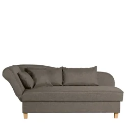 Wohnen Sofas|Sofa*Chaiselounge in Beigegrau mit Buche - Senade