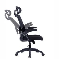 Wohnen Chefsessel mit Kopfstütze in Schwarz - Geritts