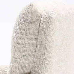 Wohnen Küchenstühle|Esszimmerstühle*Chenille Armlehnenstuhl in Creme - Max (2er Set)