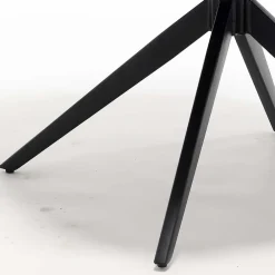 Wohnen Küchenstühle|Esszimmerstühle*Chenille Armlehnenstuhl in Ockergelb - Martinus (2er Set)