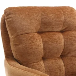 Wohnen Küchenstühle|Esszimmerstühle*Chenille Armlehnenstuhl in Ockergelb - Martinus (2er Set)