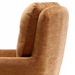 Wohnen Küchenstühle|Esszimmerstühle*Chenille Armlehnenstuhl in Ockergelb - Martinus (2er Set)