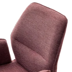 Wohnen Küchenstühle|Esszimmerstühle*Chenille Drehstühle in Altrosa - Veron (2er Set)