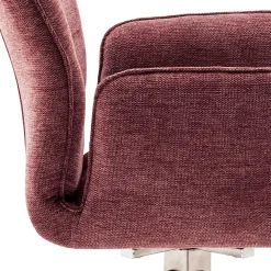 Wohnen Küchenstühle|Esszimmerstühle*Chenille Drehstühle in Altrosa - Veron (2er Set)