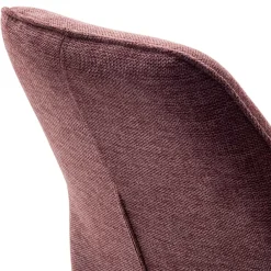 Wohnen Küchenstühle|Esszimmerstühle*Chenille Drehstühle in Altrosa - Veron (2er Set)