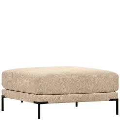 Wohnen Chenille Hocker in Beigegrau Melange - Paola