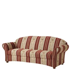 Wohnen Braune Möbel|Landhausmöbel*Chenille Landhaussofa mit Federkern - Comi