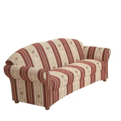 Wohnen Braune Möbel|Landhausmöbel*Chenille Landhaussofa mit Federkern - Comi