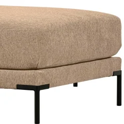 Wohnen Chenille Polsterhocker in Champagner - Icoleran