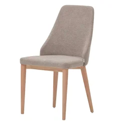 Wohnen Chenille Stühle in Hellbraun - Hairos (6er Set)