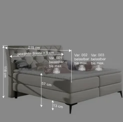 Wohnen Jugendbetten|Chesterfield Möbel*Chesterfield Boxbett aus Kunstleder in Weiß - Flenco