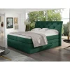 Wohnen Chesterfield Boxspring Bett in Dunkelgrün Velours - Ardit