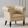 Wohnen Chesterfield Möbel*Chesterfield Design-Sessel in Beige und Schwarz - Kiano