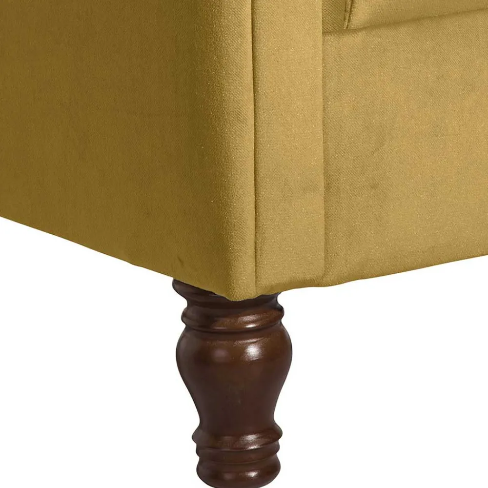 Wohnen Braune Möbel|Sessel & Hocker*Chesterfield Ohrenbackensessel aus Samtvelours - Gregg