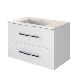 Wohnen Waschtisch|Waschbeckenunterschränke*80cm Bad Waschplatz in Weiß - Maney