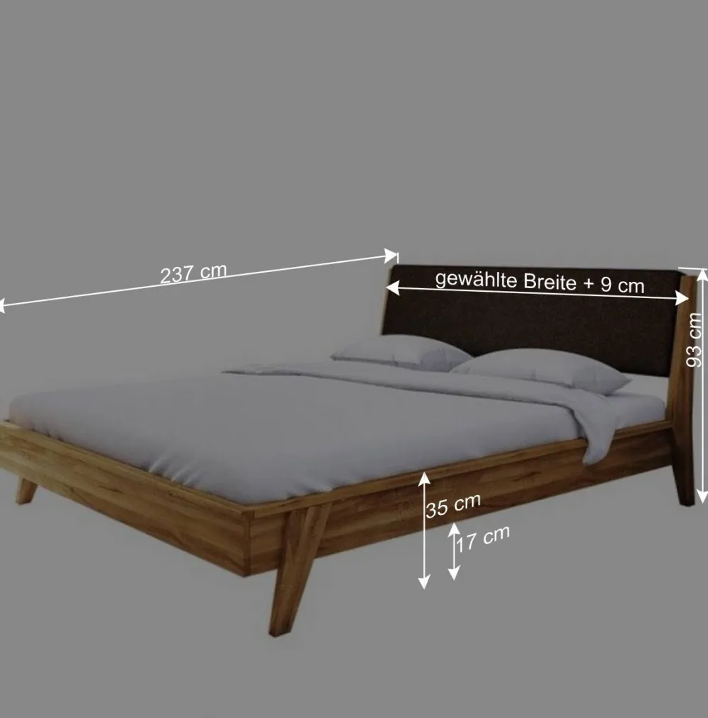 Wohnen Retro Möbel*220cm überlanges Bett im Retro-.Design - Hardus