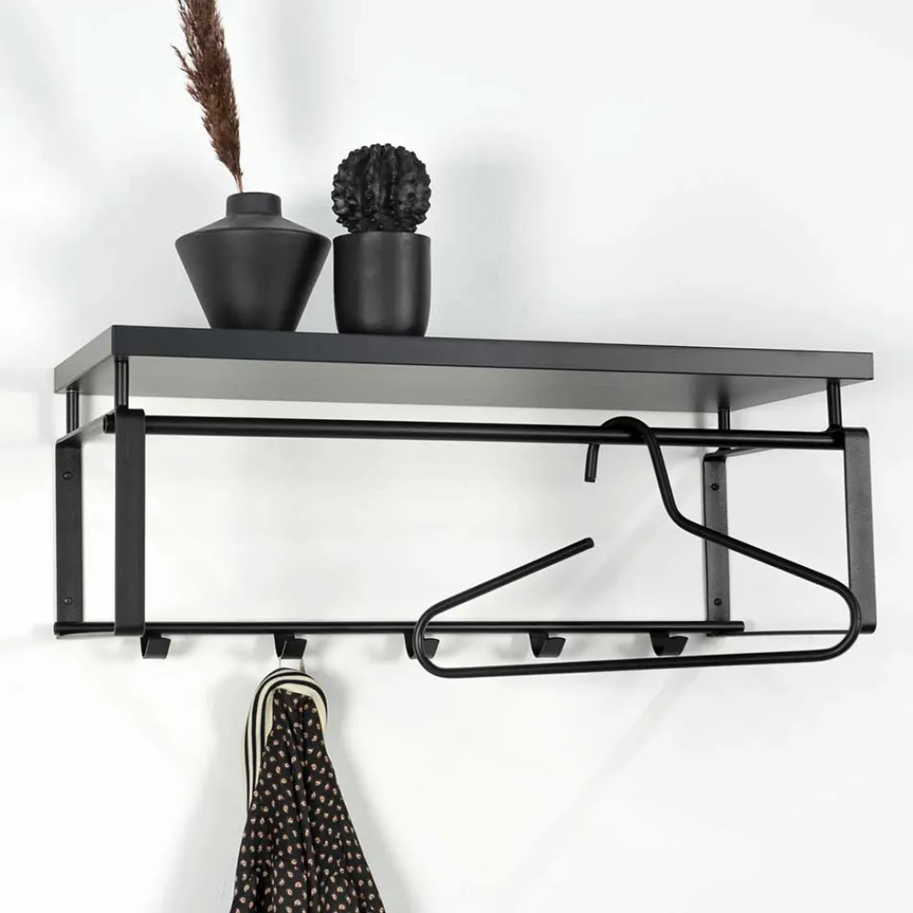 Wohnen Bürogarderoben*70cm breite Garderobe in Schwarz - Satroni I