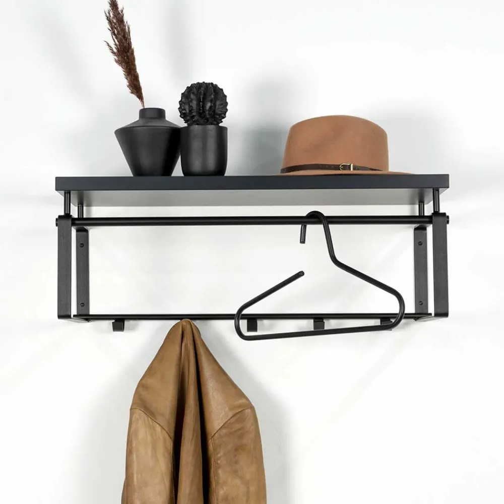 Wohnen Bürogarderoben*70cm breite Garderobe in Schwarz - Satroni I