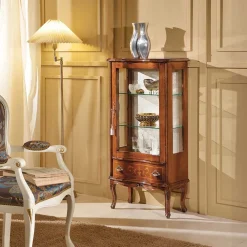 Wohnen 60cm breite Vitrine Barock Agosto 1-türig