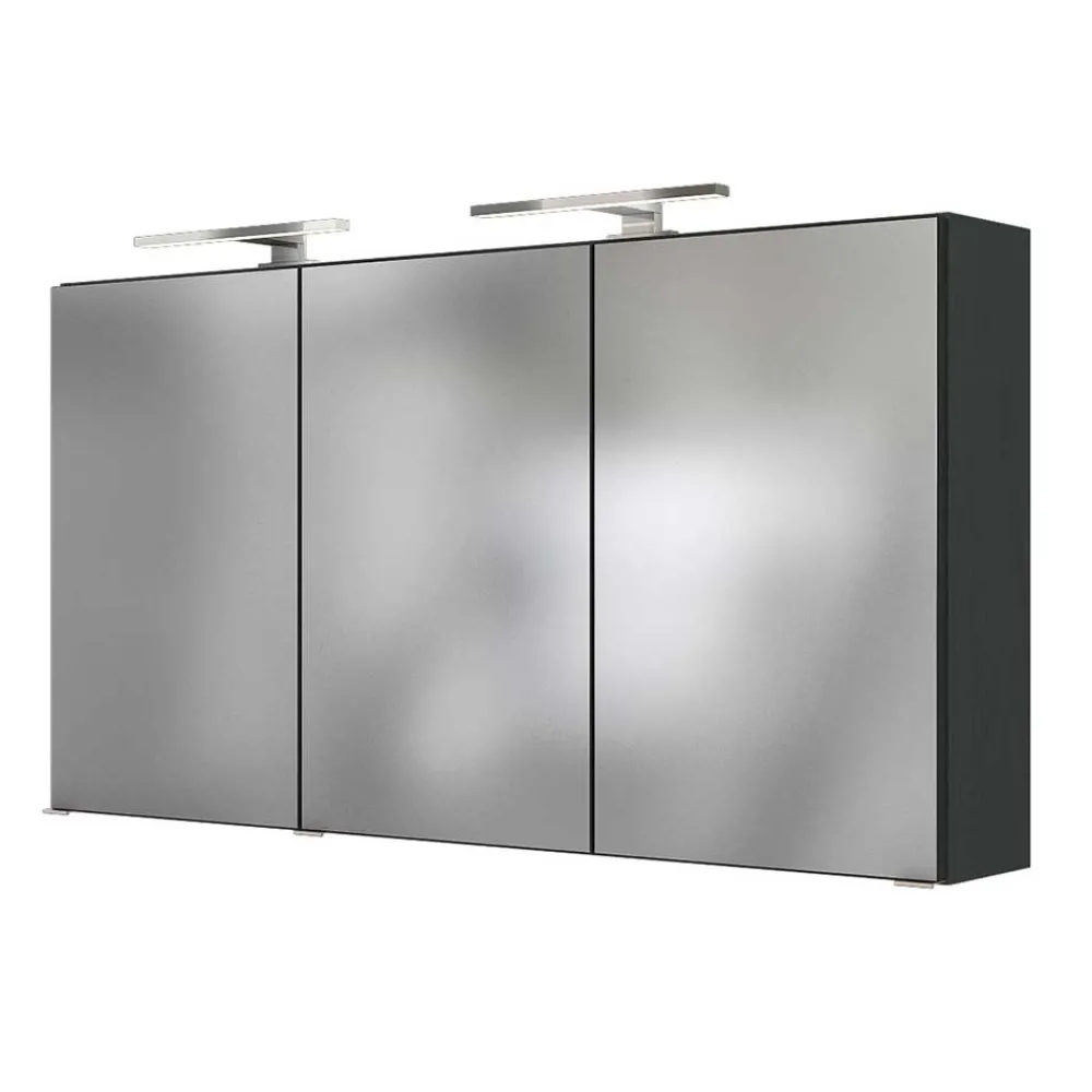 Wohnen Bad-Spiegelschränke*120cm breiter Badezimmer Spiegelschrank in Grau - Endely