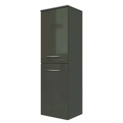 Wohnen 40cm breiter Midischrank fürs Bad Mladen in Hochglanz Dunkelgrau