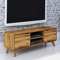 Wohnen Sideboards & Kommoden|Sideboards & Kommoden*134cm breiter TV Unterschrank aus Holz - Eavy I