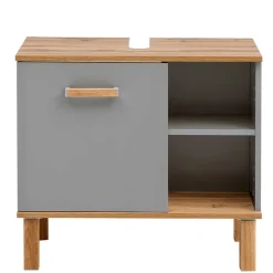 Wohnen Waschtisch|Waschbeckenunterschränke*65cm breiter Waschbeckenunterschrank in Platingrau - Nienzo