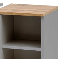 Wohnen Waschtisch|Waschbeckenunterschränke*65cm breiter Waschbeckenunterschrank in Platingrau - Nienzo