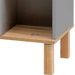 Wohnen Waschtisch|Waschbeckenunterschränke*65cm breiter Waschbeckenunterschrank in Platingrau - Nienzo