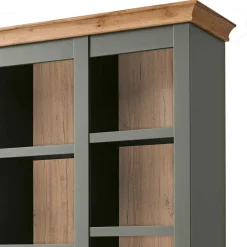 Wohnen 147cm breites Landhaus Regal in Graugrün - Eylan