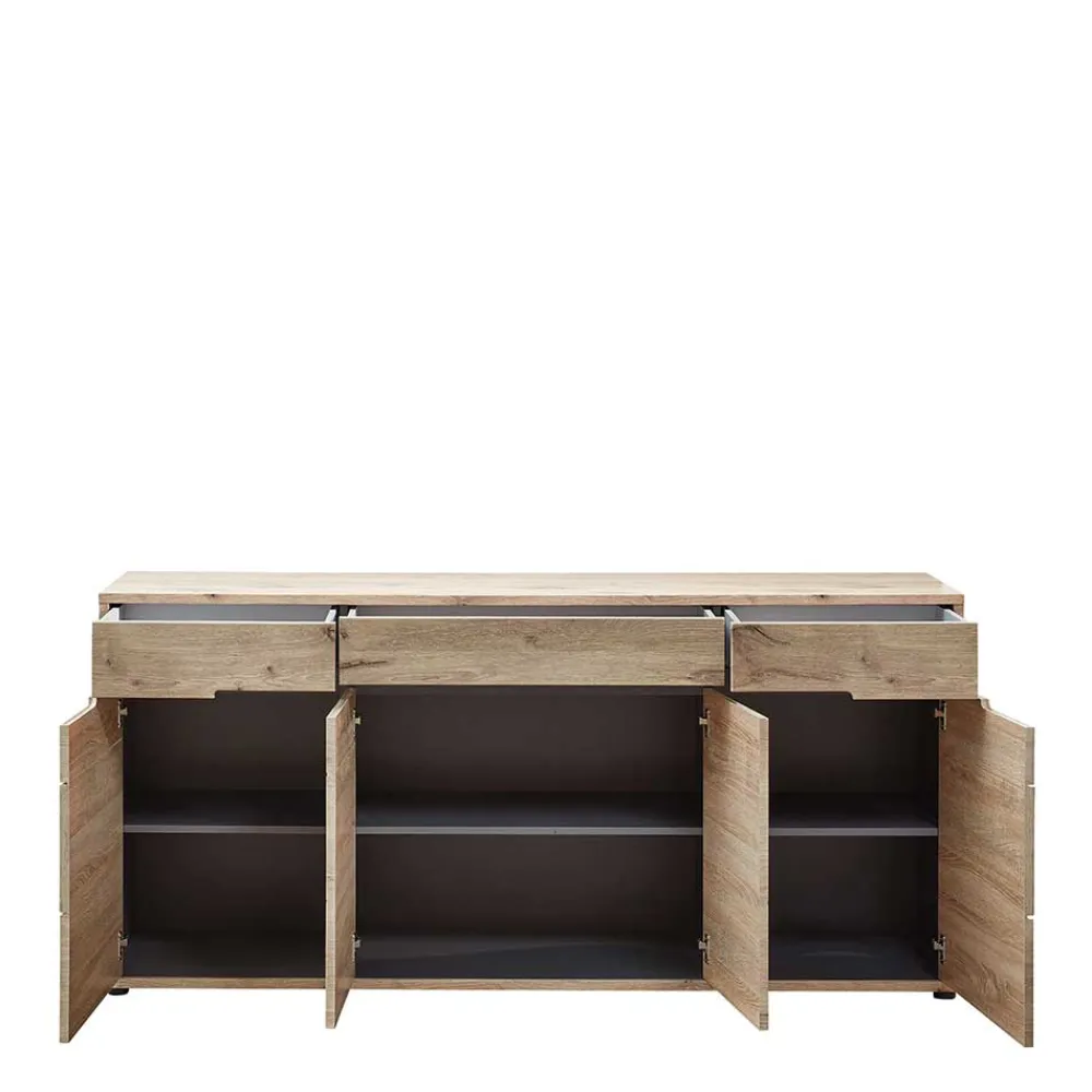 Wohnen 185cm breites Sideboard in Wildeiche Holzdekor - Zelio