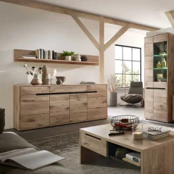 Wohnen 185cm breites Sideboard in Wildeiche Holzdekor - Zelio