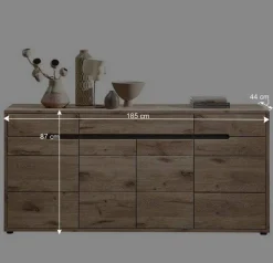 Wohnen 185cm breites Sideboard in Wildeiche Holzdekor - Zelio