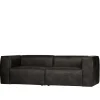 Wohnen 246cm breites 3-Sitzer Sofa in Schwarz - Haenja