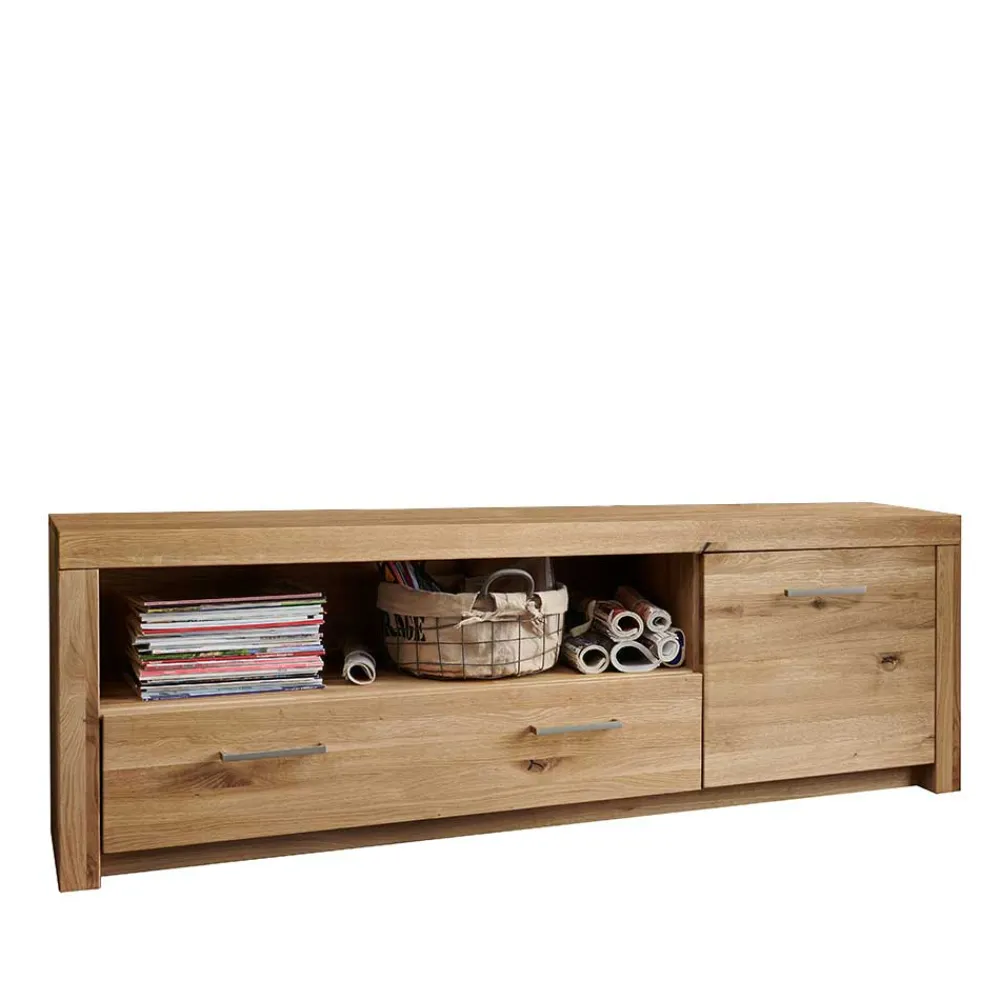 Wohnen 170cm breites TV Board aus geölter Wildeiche - Loitons