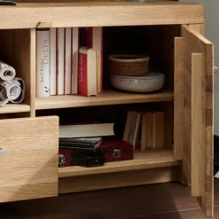 Wohnen 170cm breites TV Board aus geölter Wildeiche - Loitons