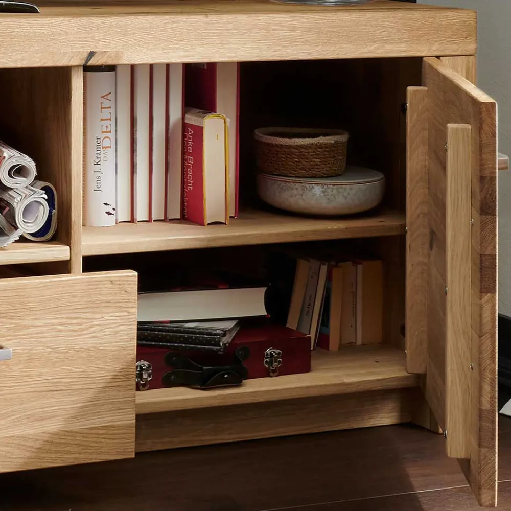 Wohnen 170cm breites TV Board aus geölter Wildeiche - Loitons