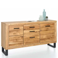 Wohnen Küchenschränke|Sideboards*158cm Design Sideboard in Wildeiche teilmassiv - Arello