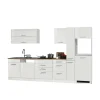 Wohnen Küche Komplett|Küchenzeilen*330cm Einbauküchenzeile in Weiß - Cuneo (achtteilig)