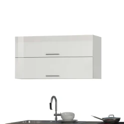 Wohnen Küche Komplett|Küchenzeilen*330cm Einbauküchenzeile in Weiß - Cuneo (achtteilig)