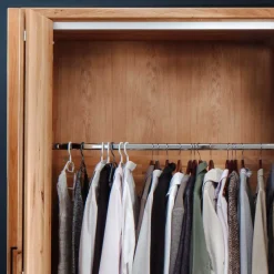 Wohnen Kleiderschränke|Kleiderschränke*246cm Falttüren-Kleiderschrank Wildeiche - Mascadona