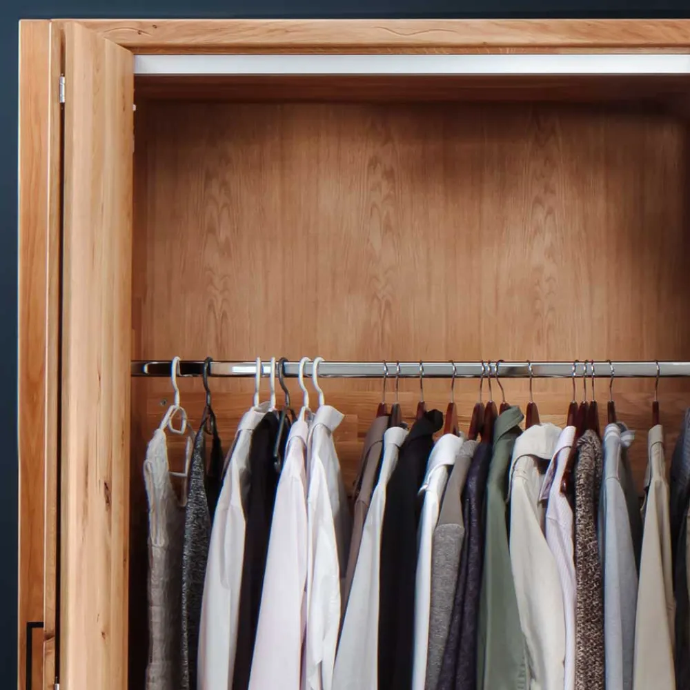 Wohnen Kleiderschränke|Kleiderschränke*246cm Falttüren-Kleiderschrank Wildeiche - Mascadona